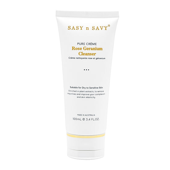 SASY n SAVY Pure Creme Rose Geranium Cleanser 100mL