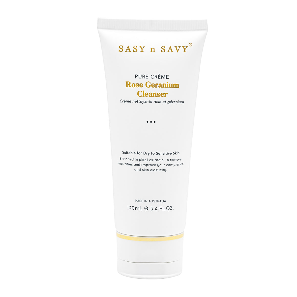 SASY n SAVY Pure Creme Rose Geranium Cleanser 100mL