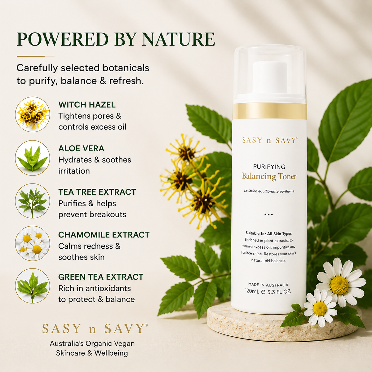 SASY n SAVY Purifying Balancing Facial Toner 120mL