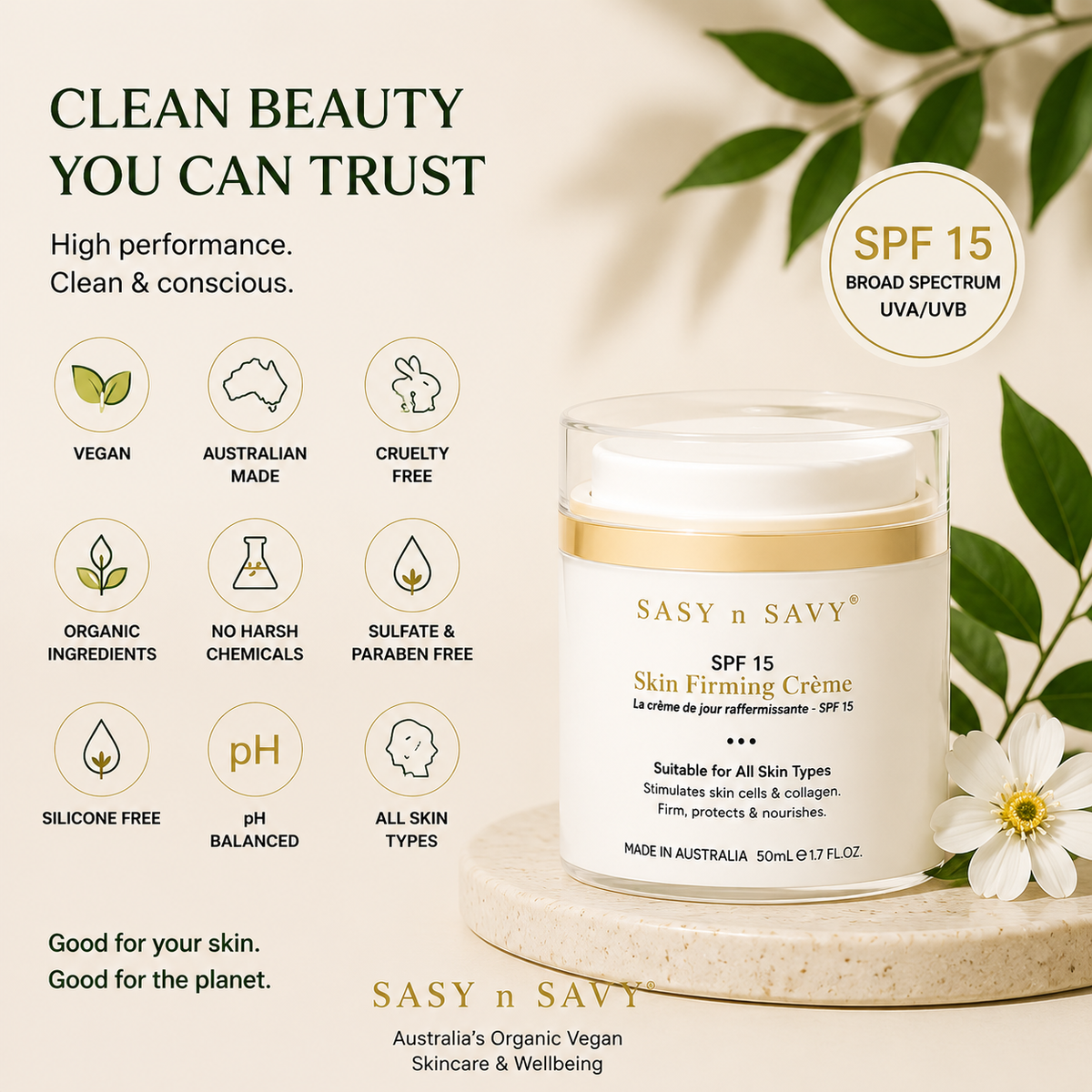 SPF 15 Skin Firming Creme 50mL