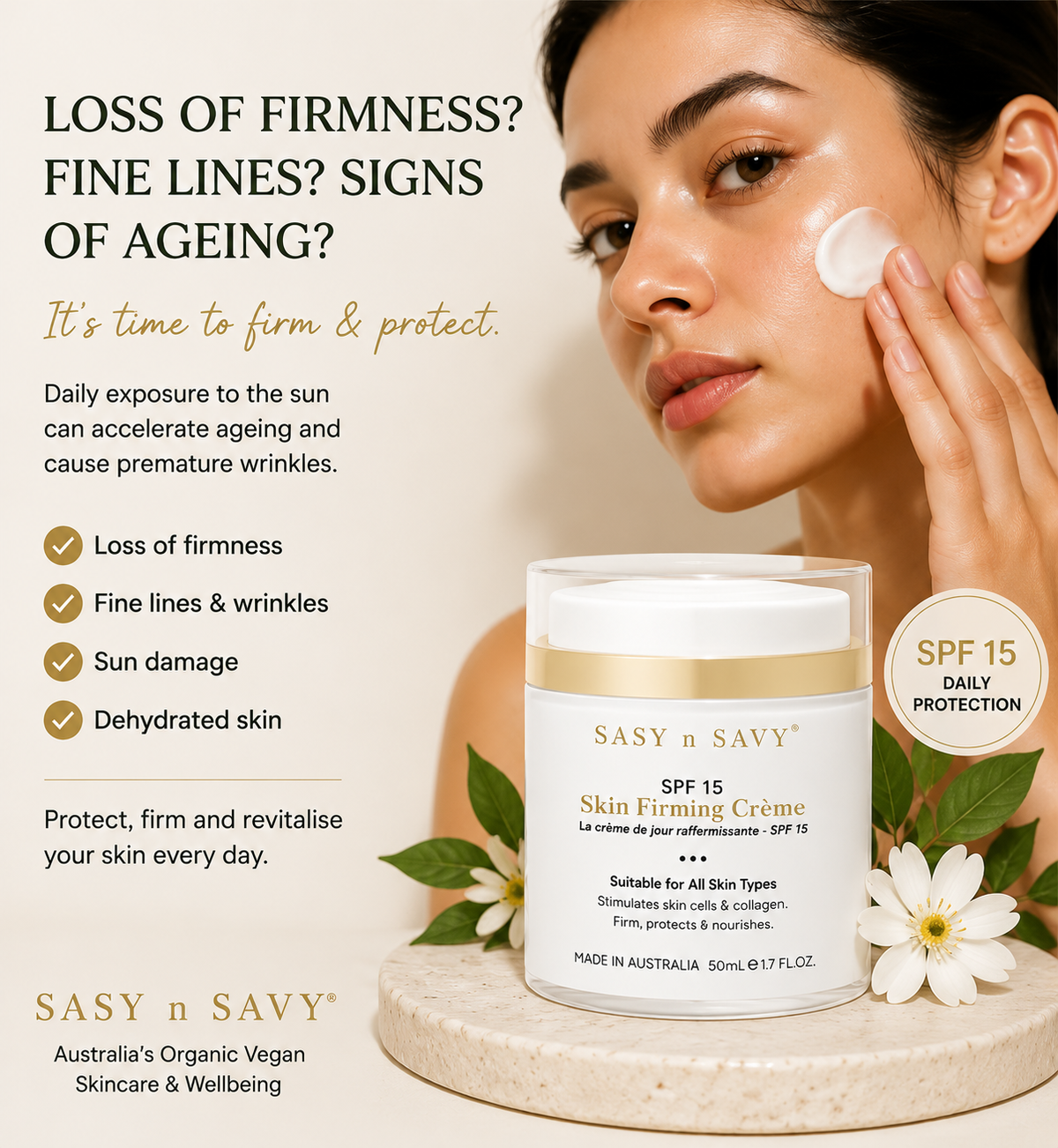 SPF 15 Skin Firming Creme 50mL