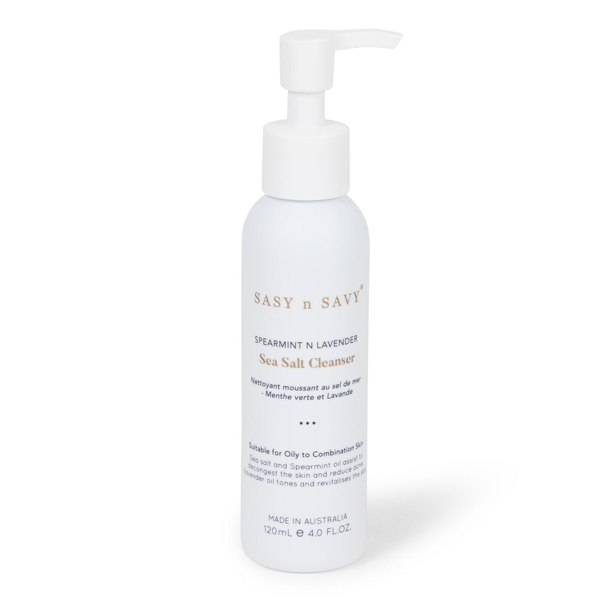 SASY n SAVY Spearmint n Lavender Sea Salt Foaming Cleanser 120mL