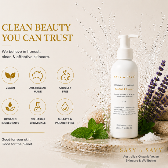 SASY n SAVY Spearmint n Lavender Sea Salt Foaming Cleanser 120mL