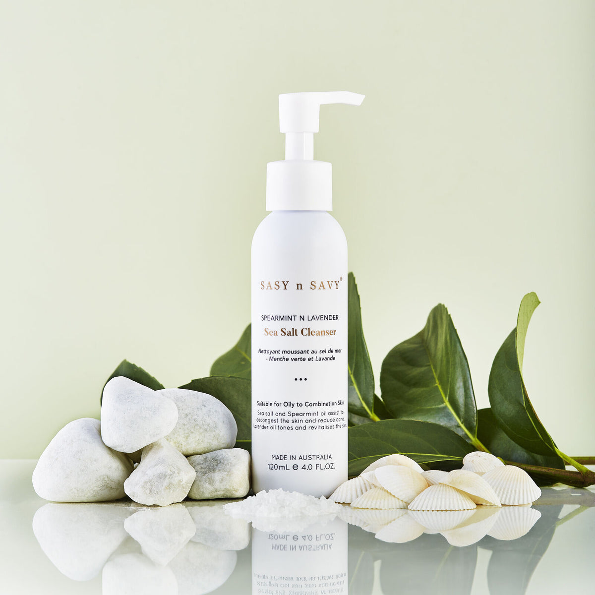 SASY n SAVY Spearmint n Lavender Sea Salt Foaming Cleanser 120mL